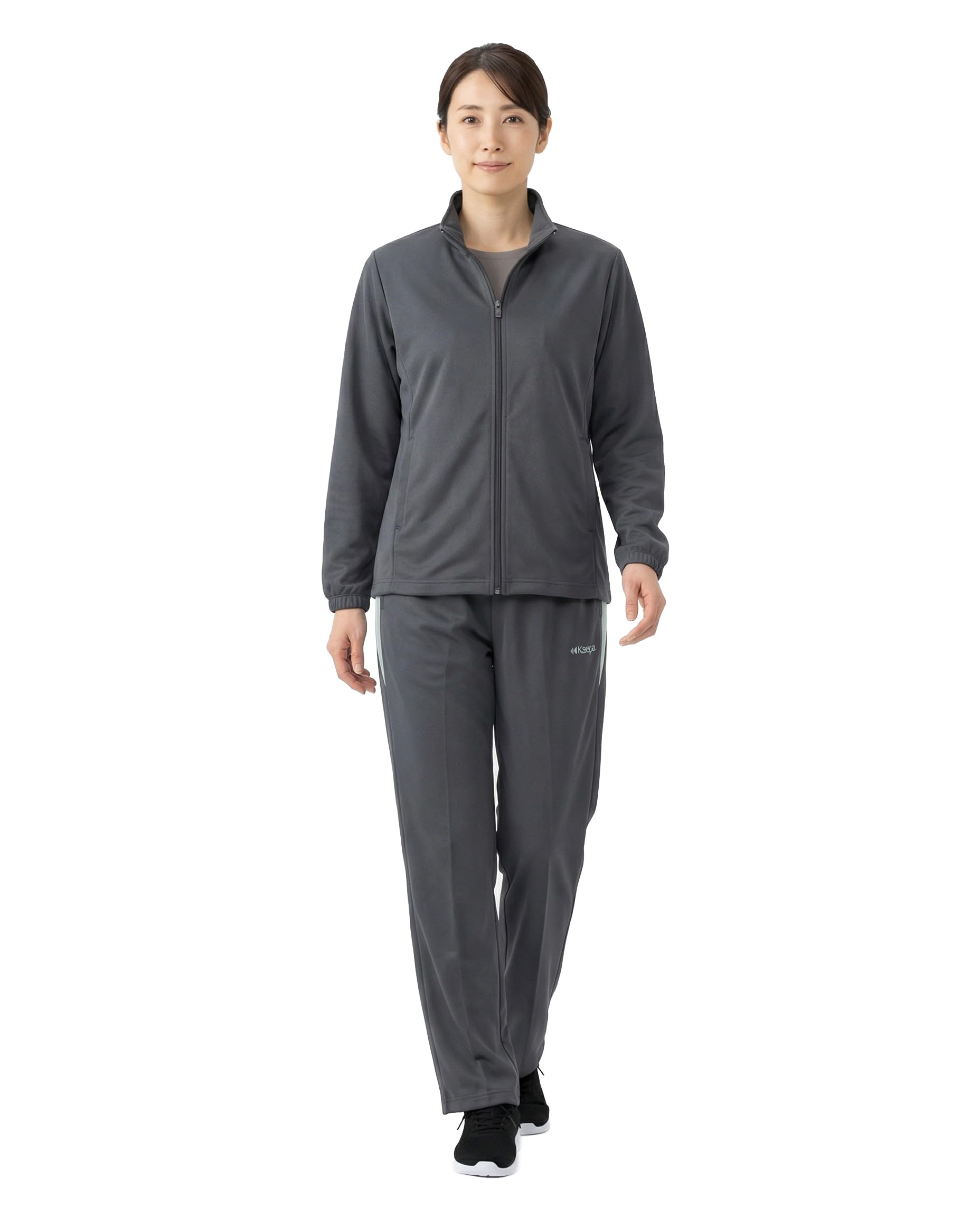 Amazon | Kaepa ジャージパンツ レディース 切替 KL811532 チャコール